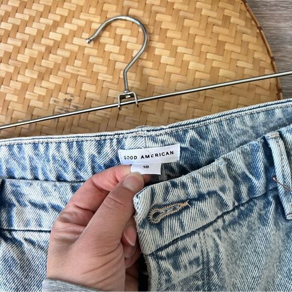 Nwt good American good boy jeans high rise button fly straight leg plus size 18 - Picture 6 of 9